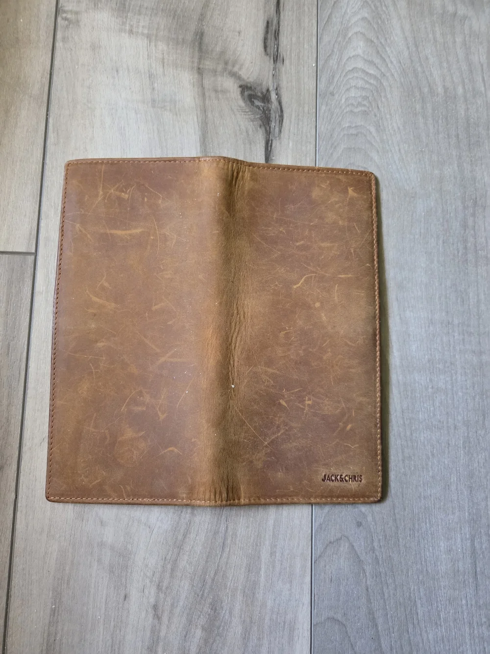 JACK&CHRIS Brown Leather Travel Wallet